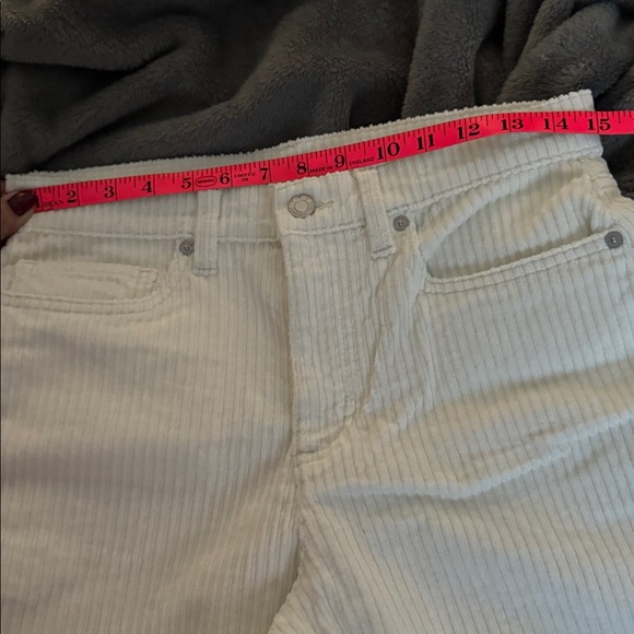 Lands End NWOT SIZE 6 Ivory val wide wale corduroy WIDE LEG HIGHRISE Jeans - Picture 6 of 13